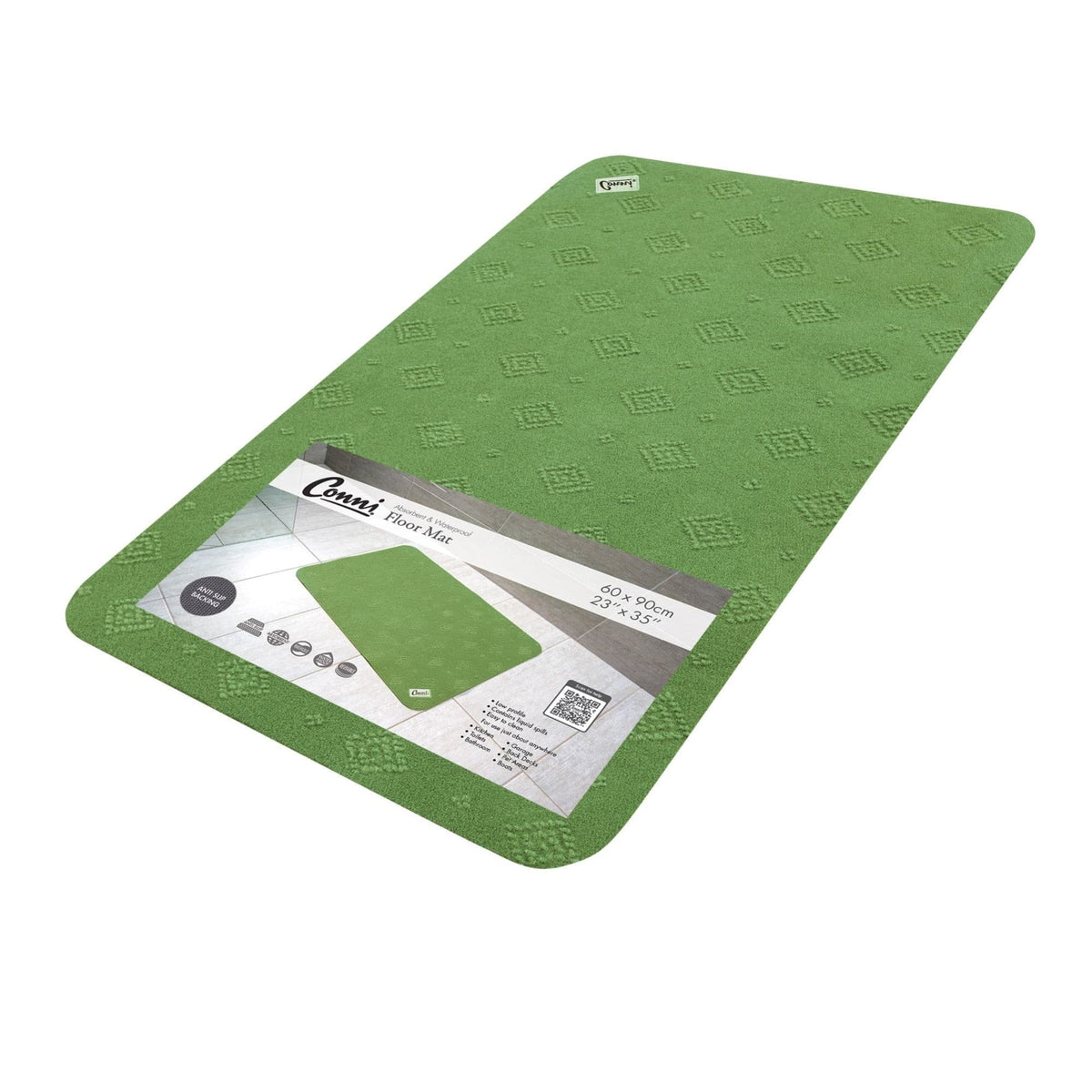 Quintro Healthcare Bathroom & Toilet Green Conni Floor Mat - Classic