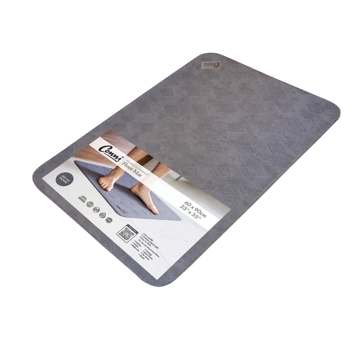 Quintro Healthcare Bathroom & Toilet Grey Conni Floor Mat - Classic