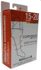 Quintro Healthcare Compression Black / Small / Long Core-Spun Unisex Socks Mild Support 15-20mmHg