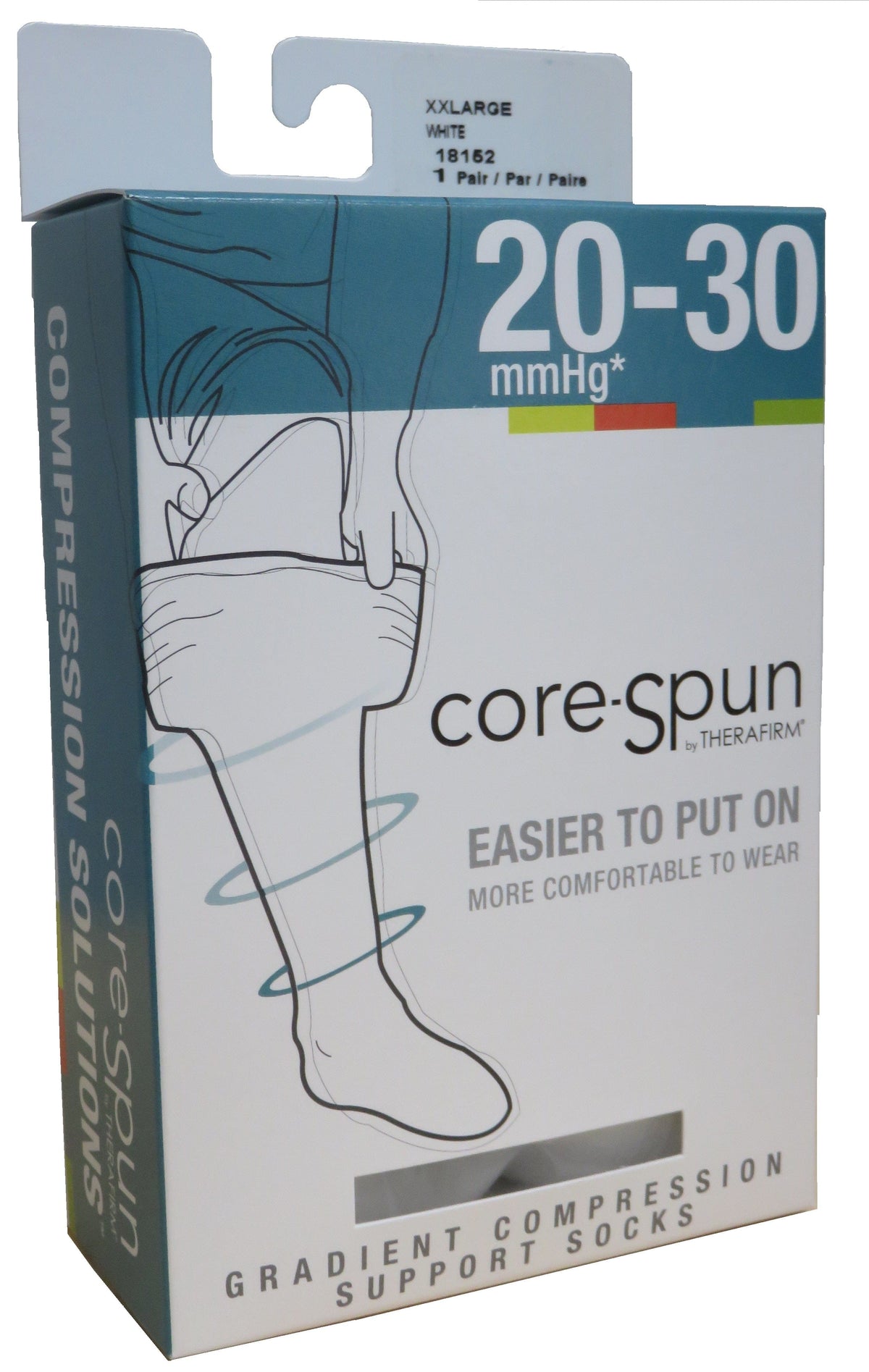 Quintro Healthcare Compression Black / Small / Long Core-Spun Unisex Socks Moderate Support 20-30mmHg