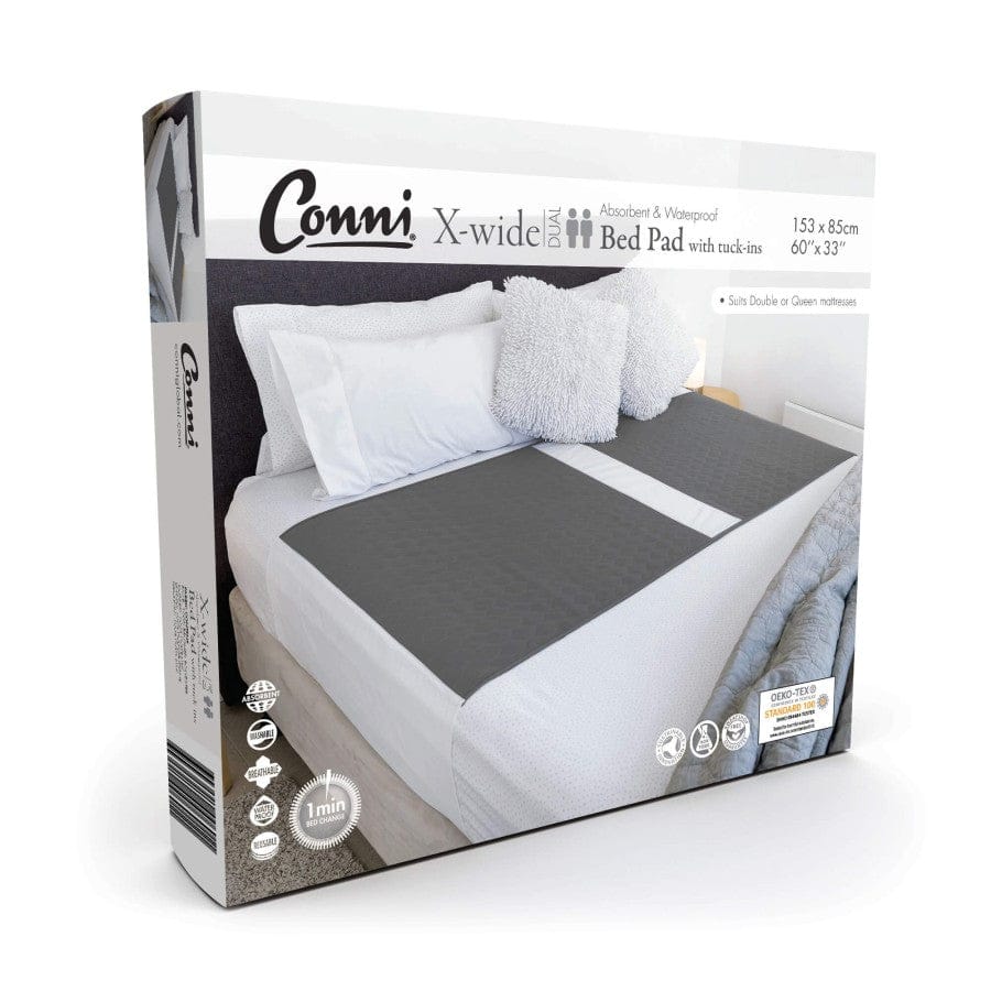 Quintro Healthcare Continence Charcoal Conni Bed Pad X-Wide DUAL