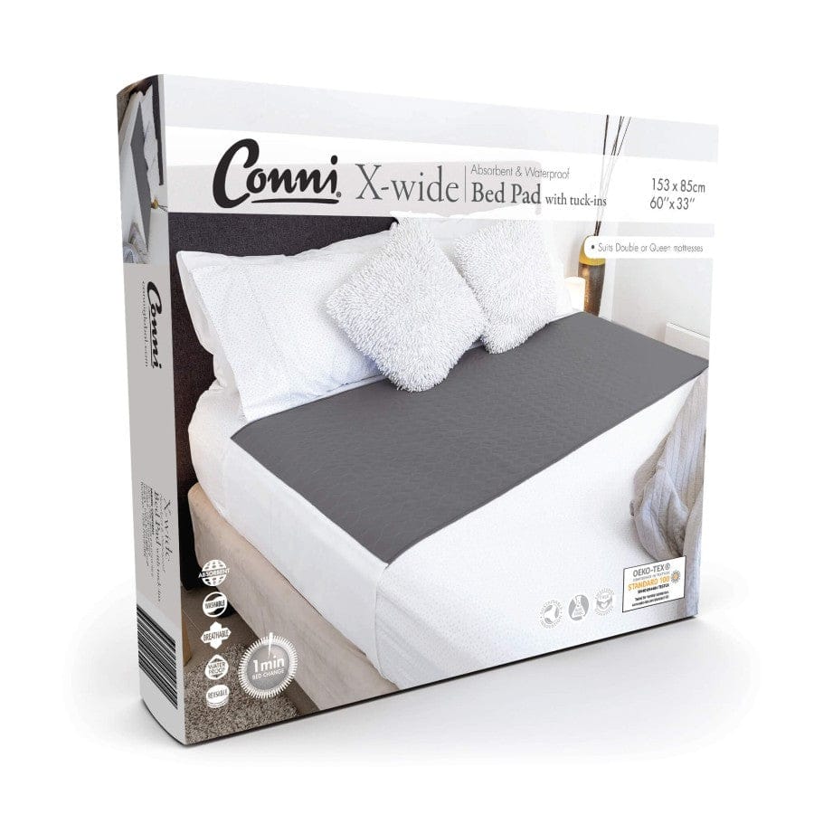 Quintro Healthcare Continence Charcoal Conni Bed Pad X-Wide Tuck-Ins
