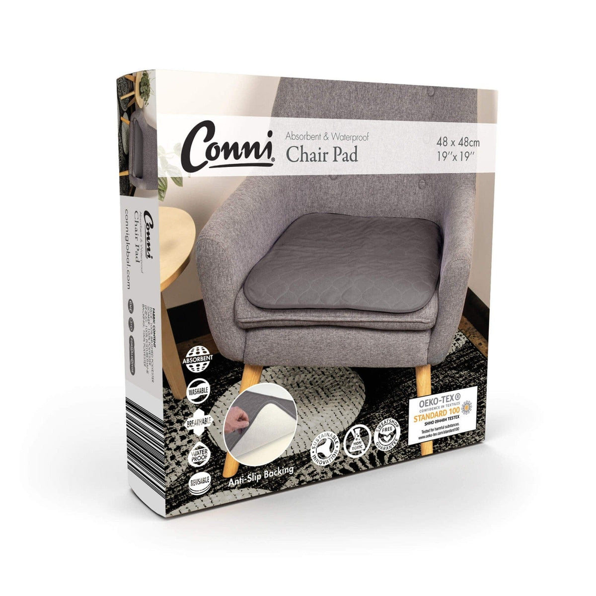 Quintro Healthcare Continence Charcoal Conni Chair Pad Small