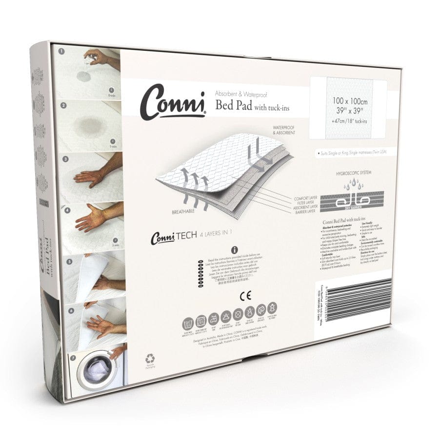Quintro Healthcare Continence Conni Bed Pad with Tuck-Ins