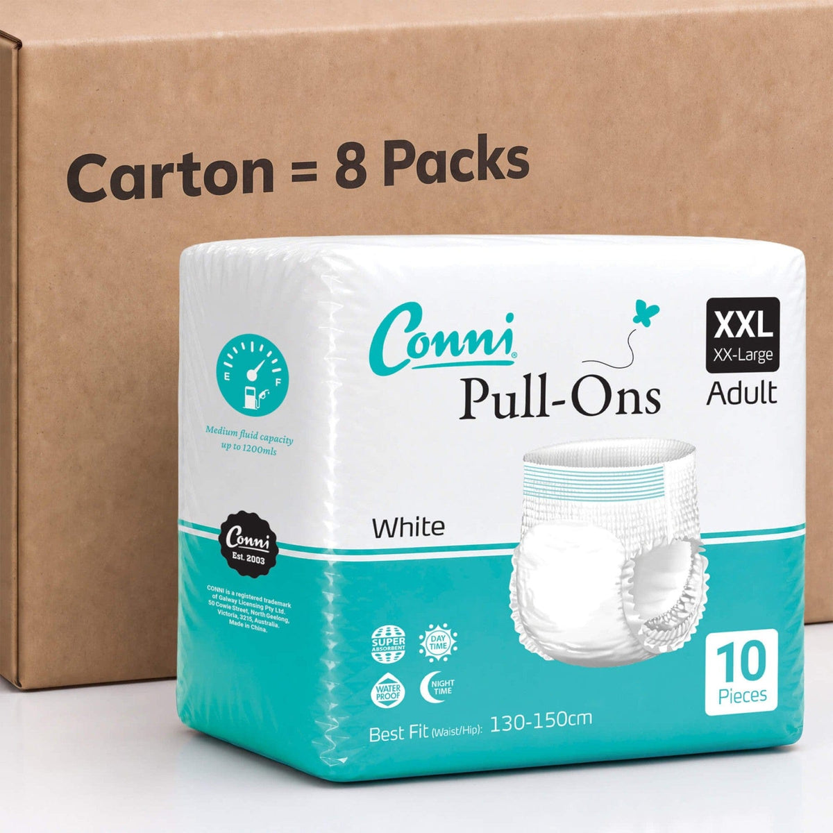 Quintro Healthcare Continence Conni Pull-Ons XXLarge - Carton of 80 (8 Packs)