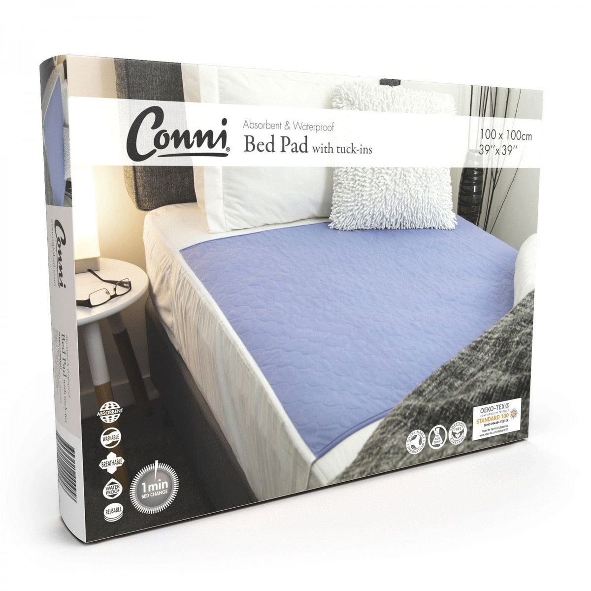 Quintro Healthcare Continence Mauve Conni Bed Pad with Tuck-Ins
