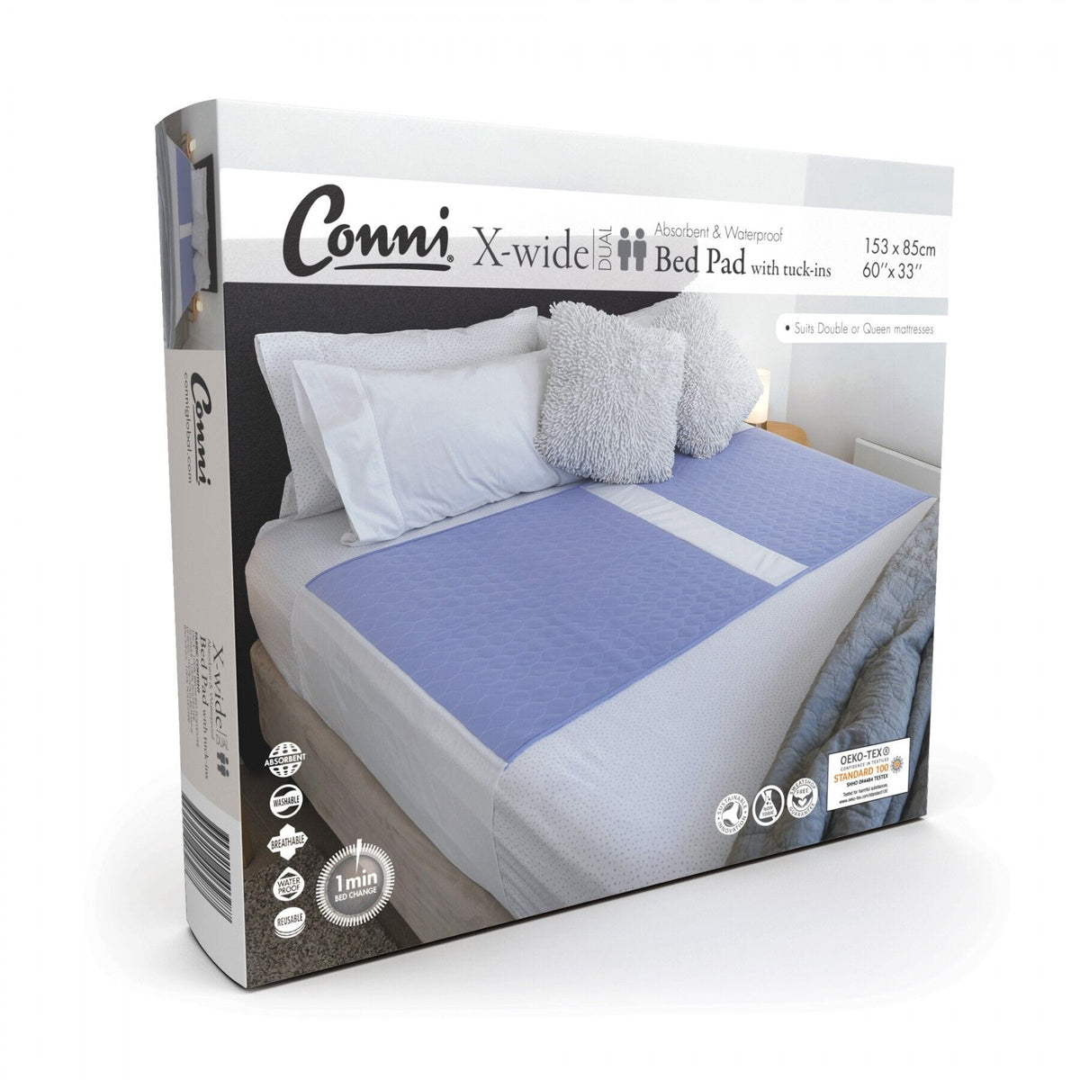 Quintro Healthcare Continence Mauve Conni Bed Pad X-Wide DUAL