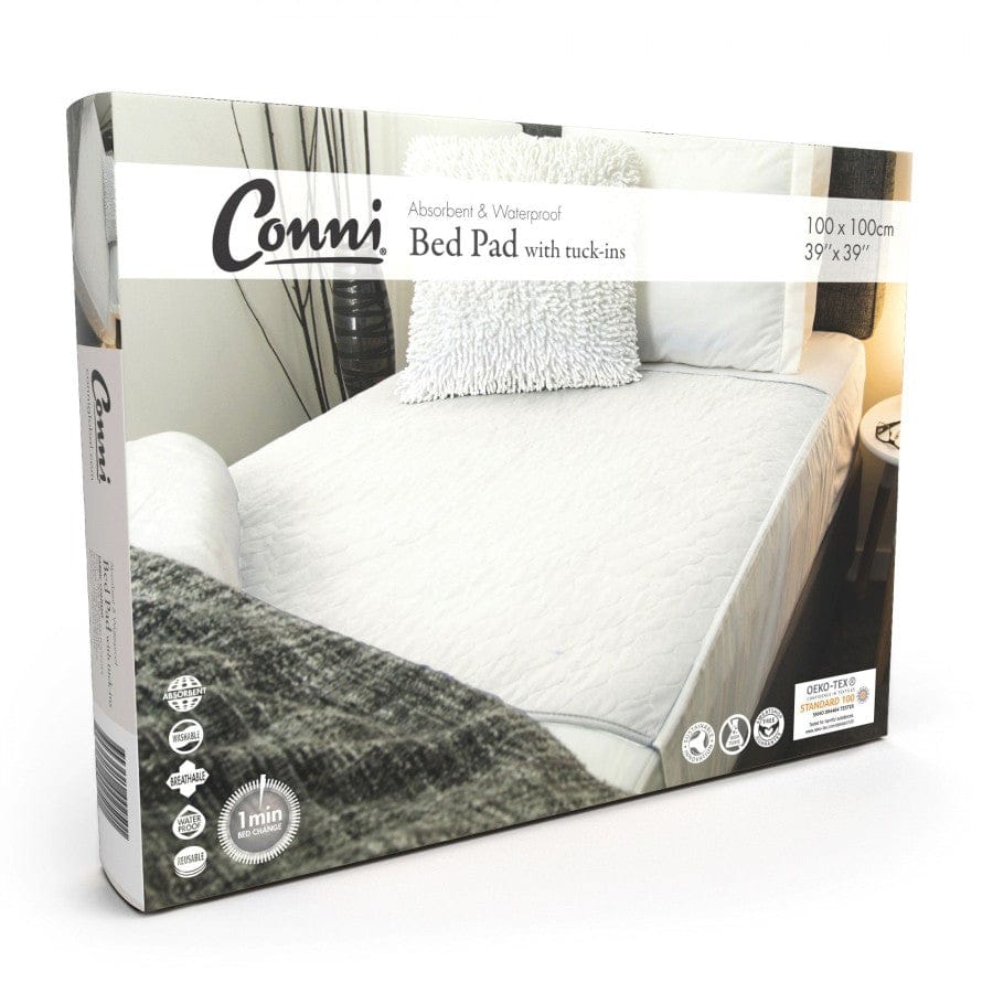 Quintro Healthcare Continence White Conni Bed Pad with Tuck-Ins