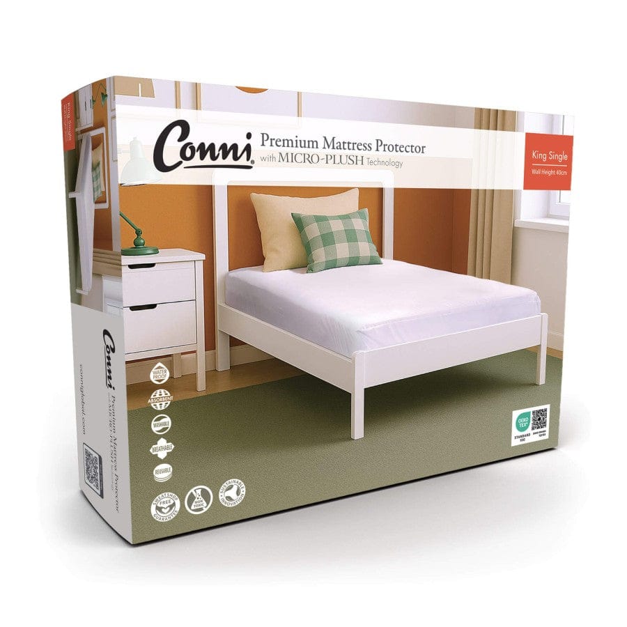 Quintro Healthcare Continence White Conni Micro-Plush - King Single Waterproof Fitted Sheet