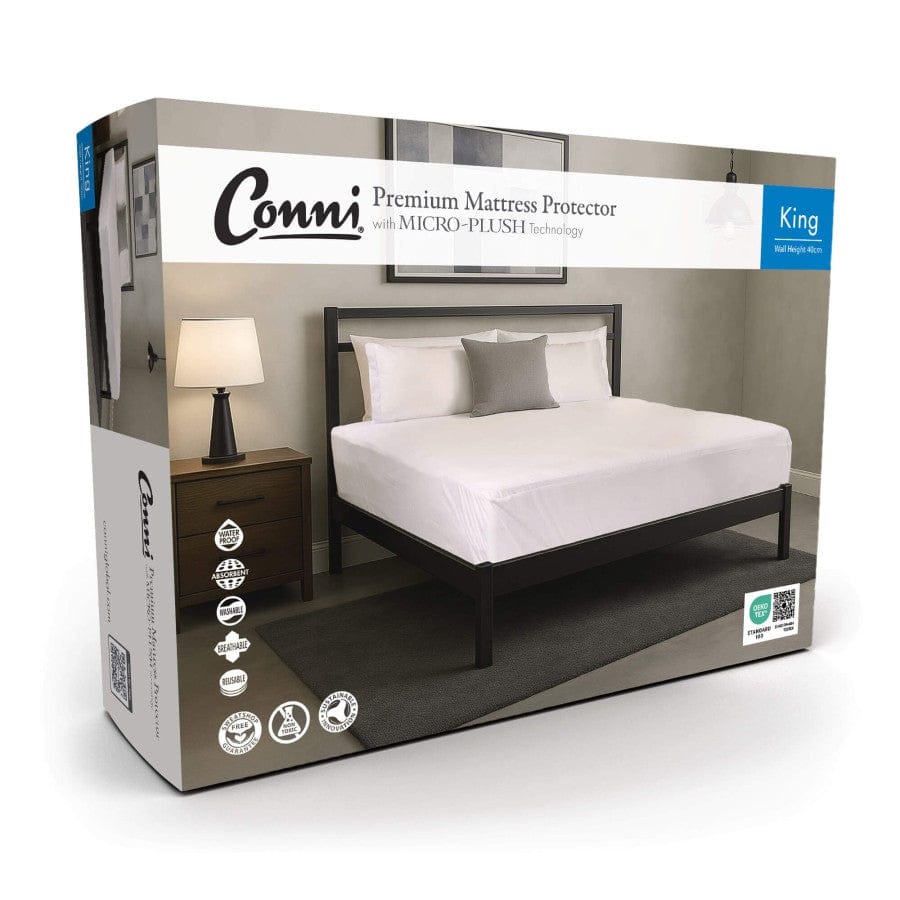 Quintro Healthcare Continence White Conni Micro-Plush - King Waterproof Fitted Sheet
