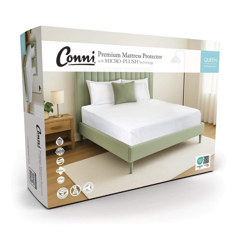Quintro Healthcare Continence White Conni Micro-Plush - Queen Waterproof Fitted Sheet