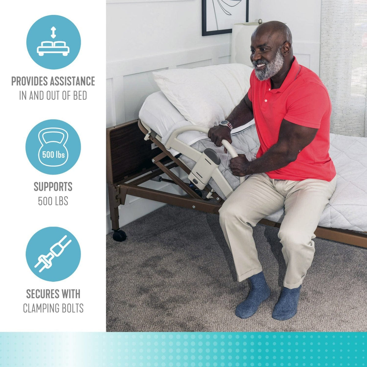 Quintro Healthcare Furniture & Supports Stander EZ Click LTC Bed Handle