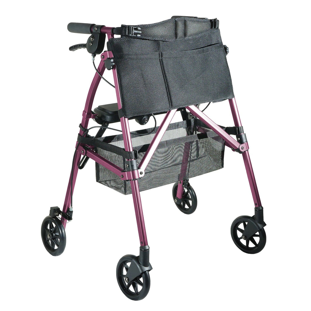 Quintro Healthcare Walking Aids Regal Rose Stander Wonder Rollator Plus (EZ Fold-N-Go Rollator)