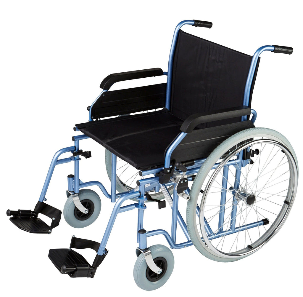 Quintro Healthcare Wheelchairs Max Mobility HD1 Heavy Duty Wheelchair (Blue)