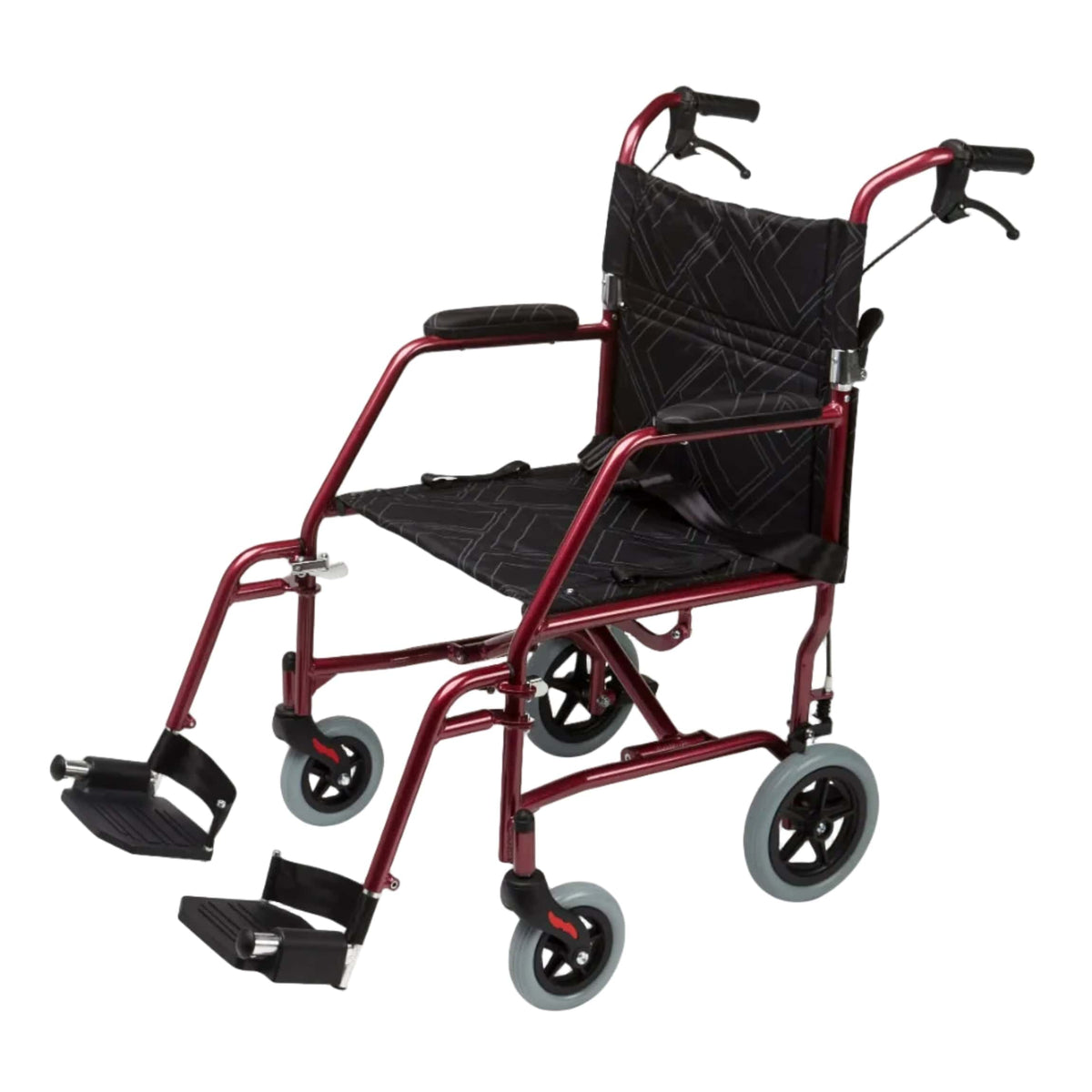 Quintro Healthcare Wheelchairs Red Max Mobility LA1 Lightweight Transit Wheelchair