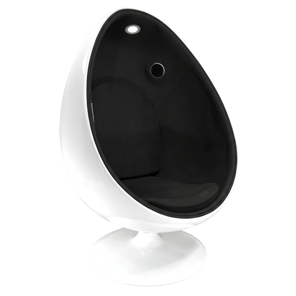 Sensory Support Calming Sensory Seating Black Sensory Egg Chair with Light and Speakers