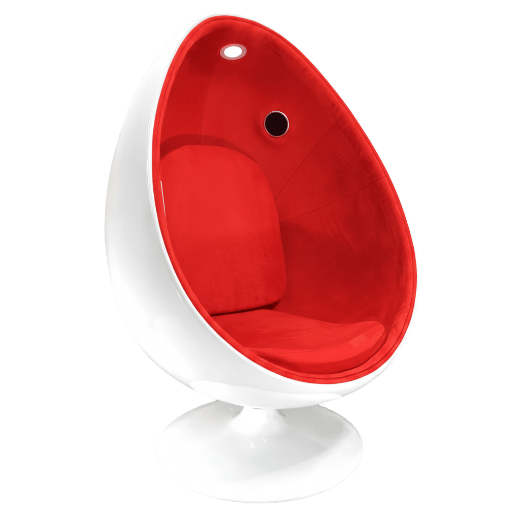 Sensory Support Calming Sensory Seating Red Sensory Egg Chair with Light and Speakers