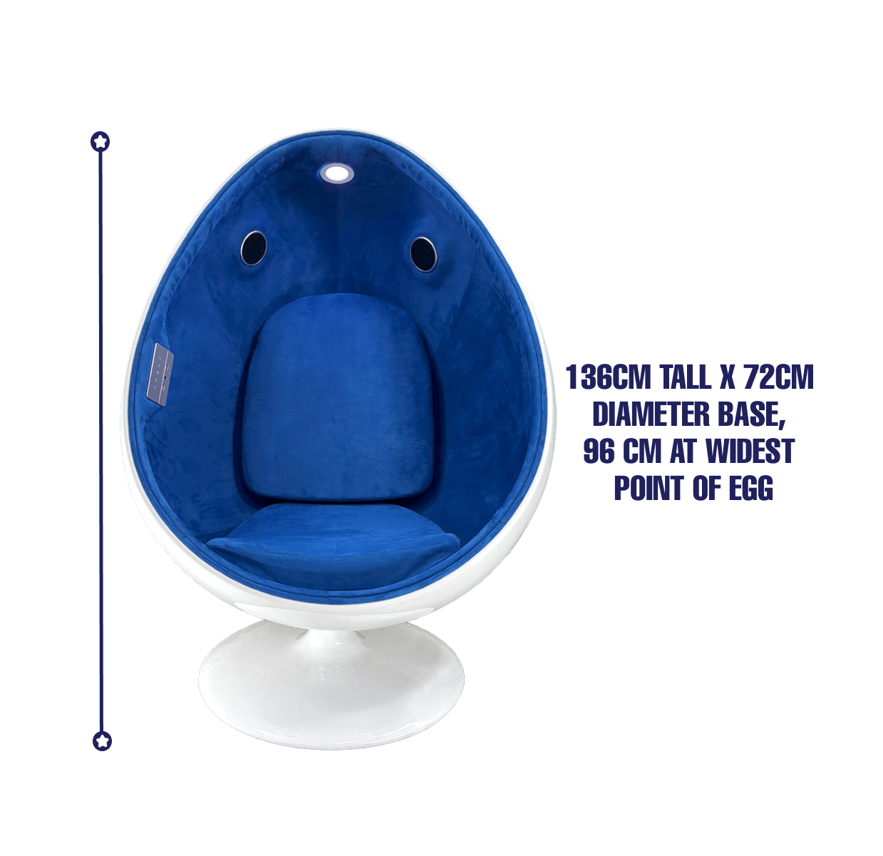 Sensory Egg Swivel Chair – Calm Pod with Light & Sound – Sensory Assist