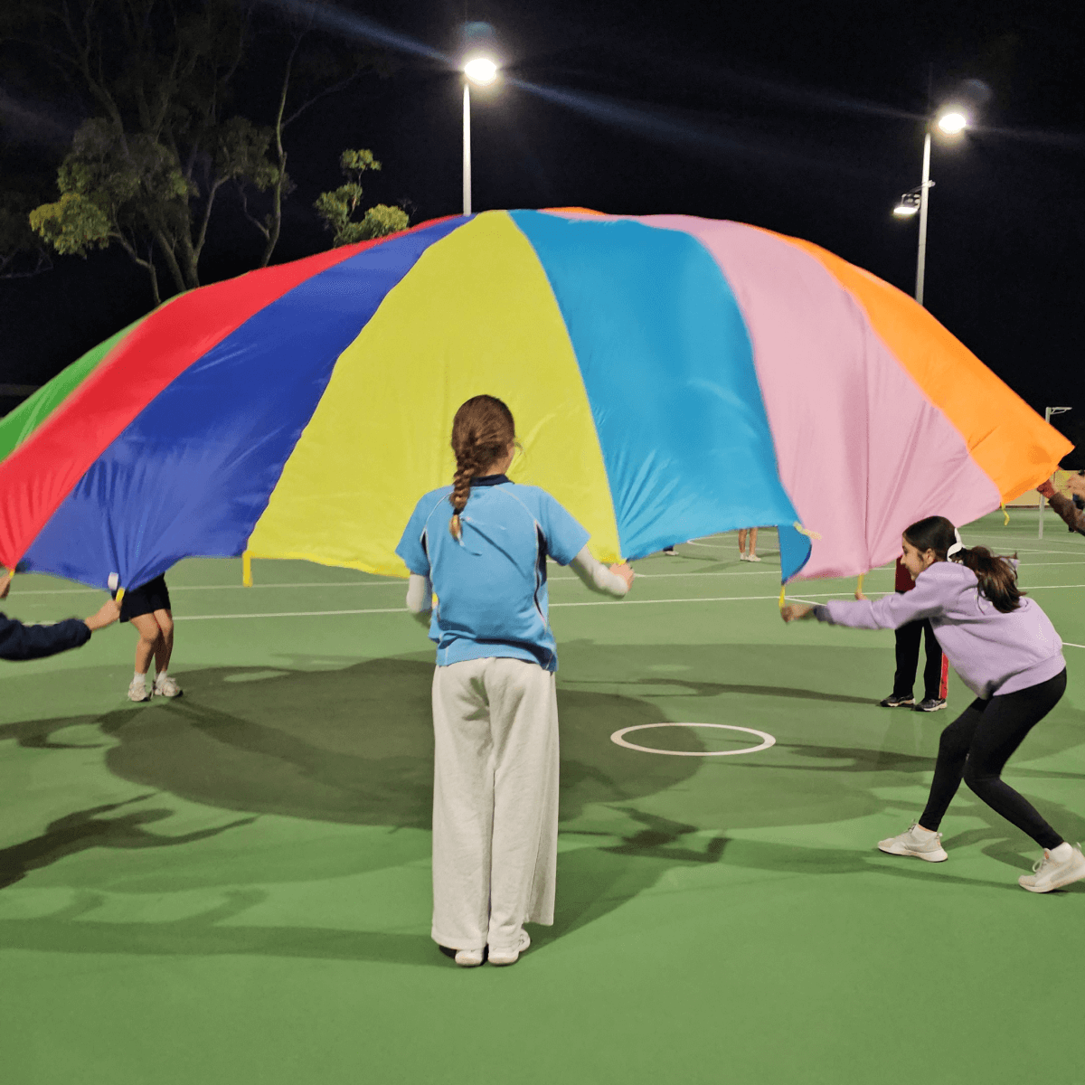 Sensory Support Hand Function Rainbow Parachute for Schools