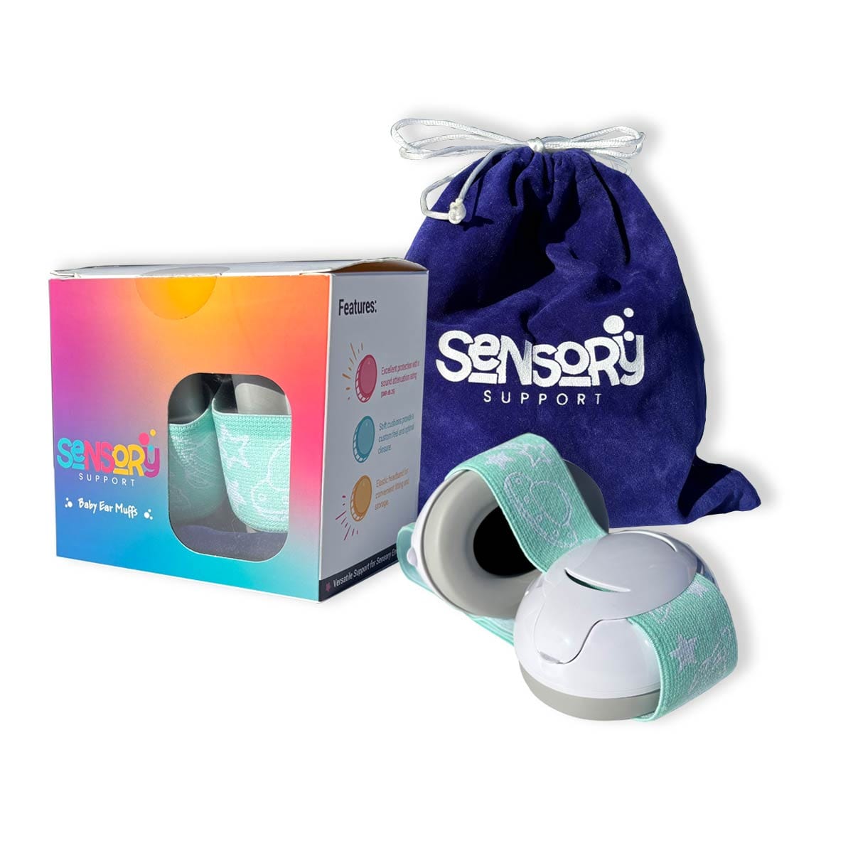 Sensory Support Hearing Protection Baby Mint Baby Ear Muffs