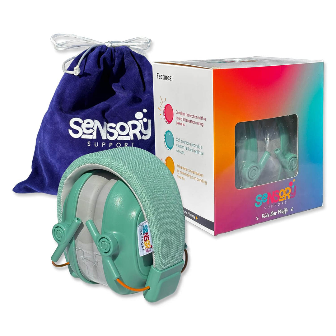 Sensory Support Hearing Protection Dark Mint Kids Ear Muffs