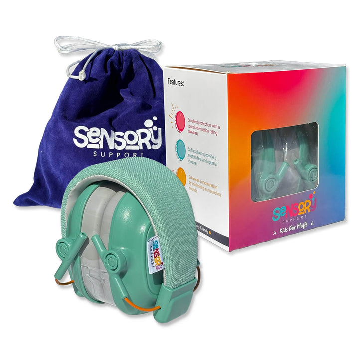 Sensory Support Hearing Protection Dark Mint Kids Ear Muffs