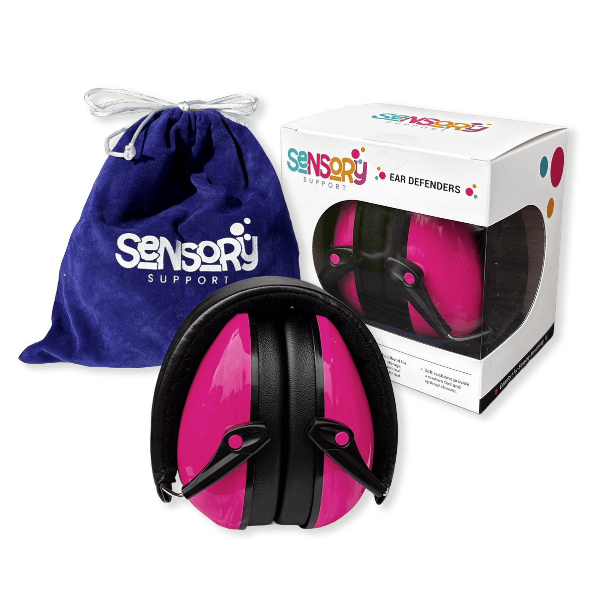 Sensory Support Hearing Protection Hot Pink Ear Defenders
