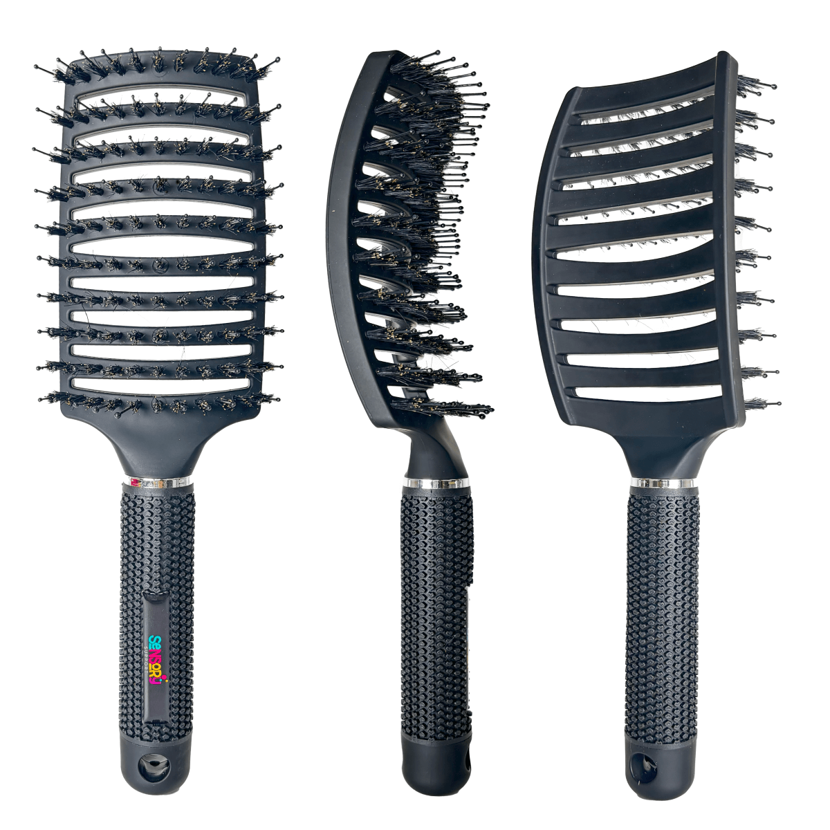 Sensory Support Tactile Play Black Detangle Brush