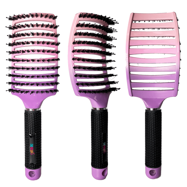 Sensory Support Tactile Play Pink-Purple Detangle Brush