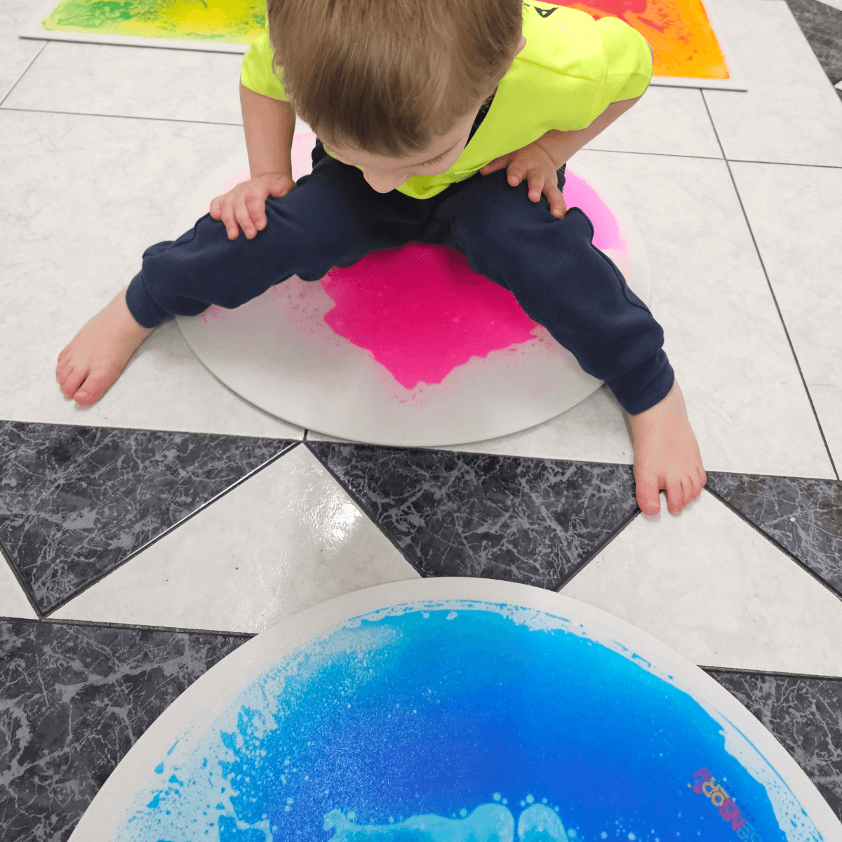 Sensory Support Visual Sensory Tools Round Liquid Floor Tiles | Set of 6