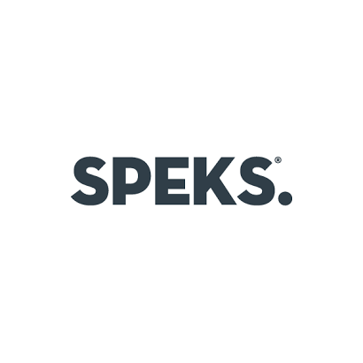 The logo of SPEKS, a brand of magnetic fidget toys, featuring the brand name in bold, vibrant colors with a playful design.