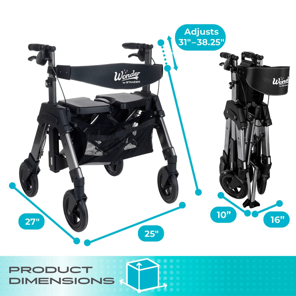 Stander Mobility Aids Stander Wonder Rollator Heavy-Duty