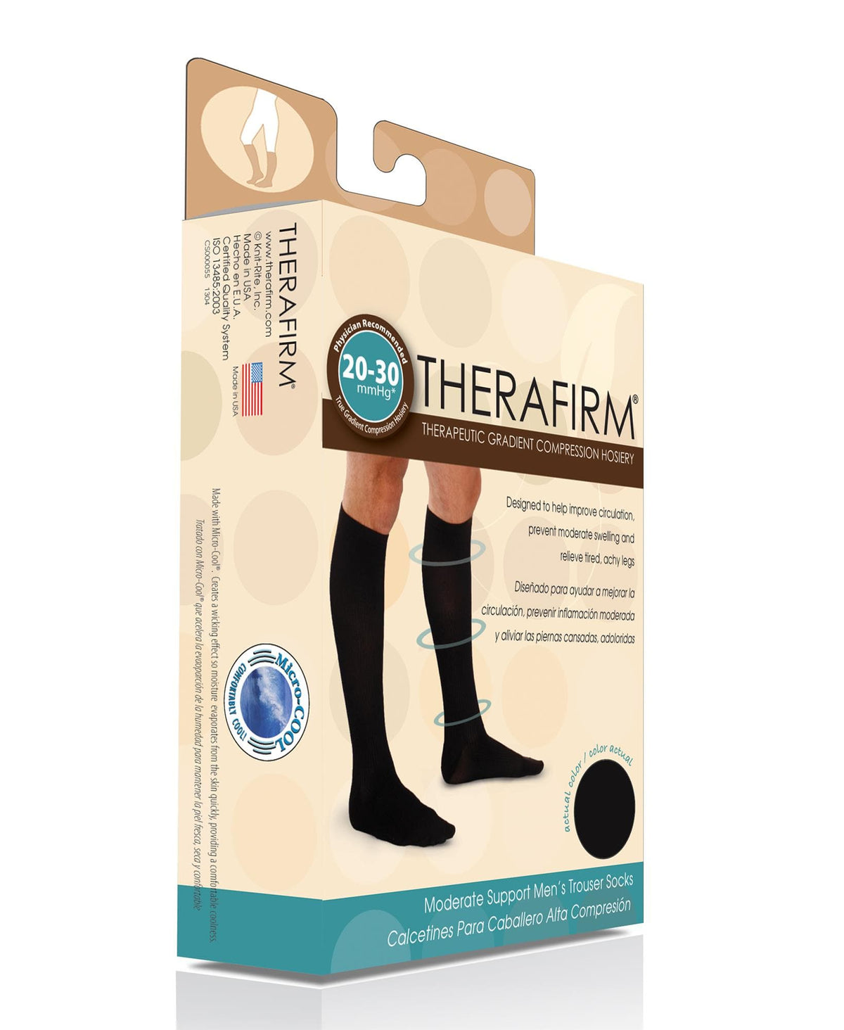 Therafirm Compression Wear Therafirm Mens Trouser Socks Firm Support 30 to 40 mmHg
