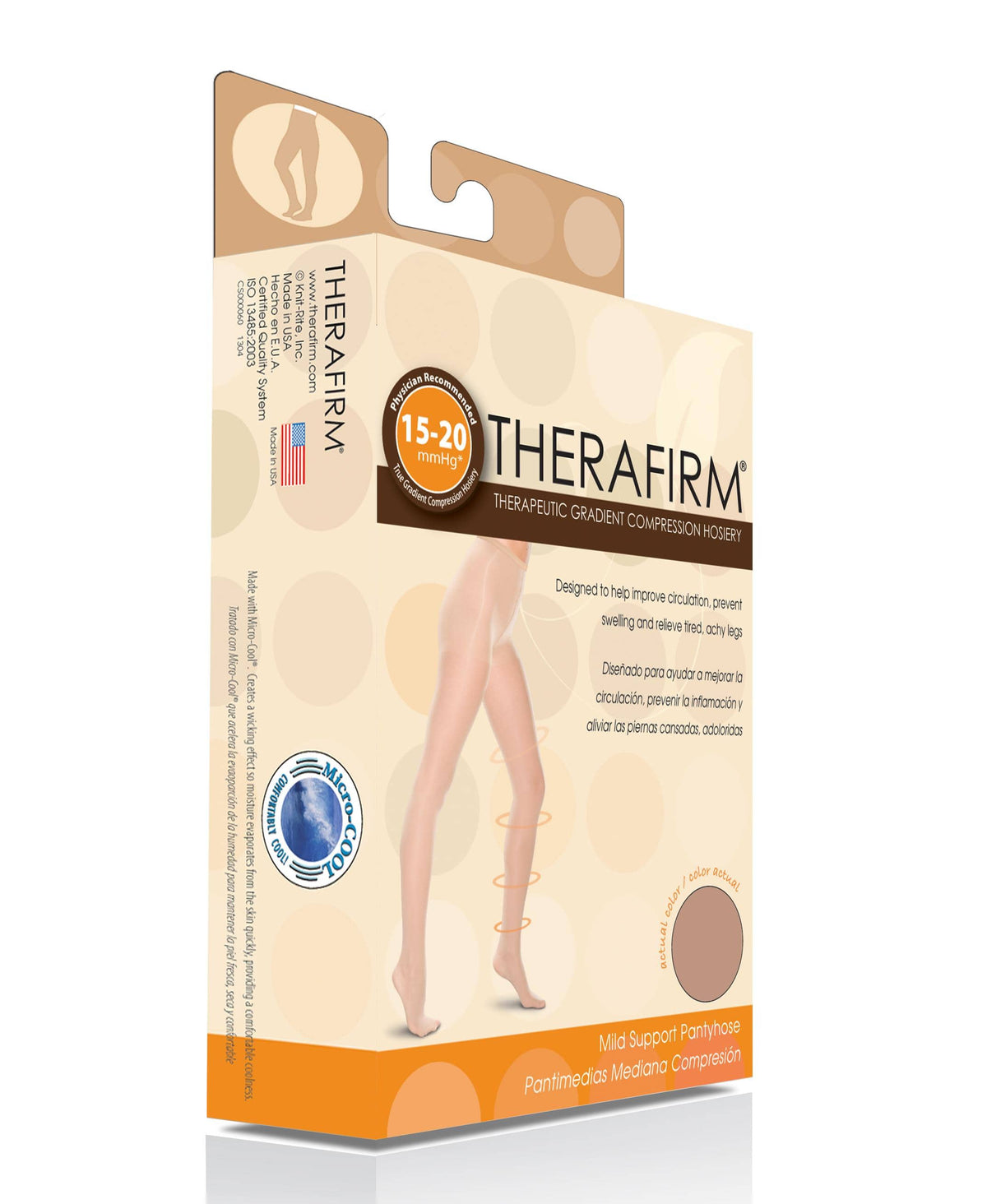Therafirm Compression Wear Therafirm Unisex Pantyhose Mild Support 15-20mmHg