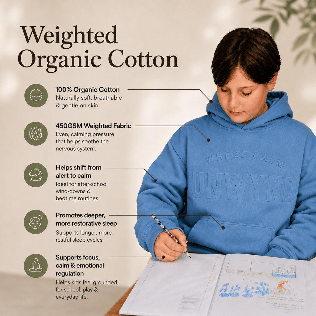 Unwynd Sensory Hoodies Unwynd Drift Hoodie™ – Premium 100% Cotton Sensory Hoodie
