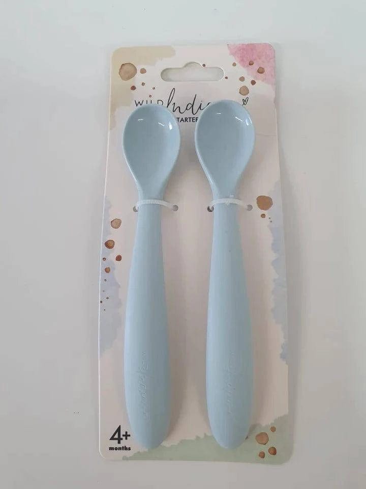 Wild Indiana Silicone Cutlery Duck Egg Starter Spoons 2 Pack by Wild Indiana
