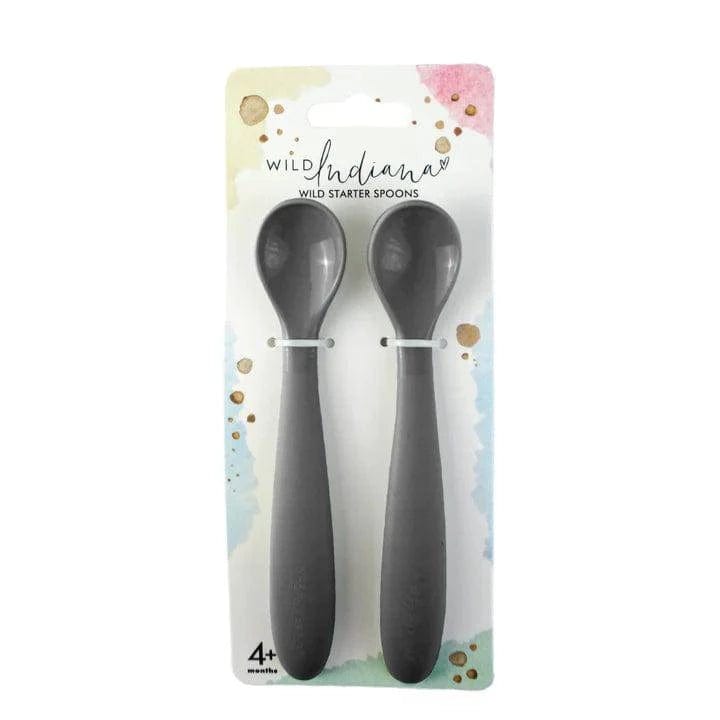 Wild Indiana Silicone Cutlery Jett Starter Spoons 2 Pack by Wild Indiana