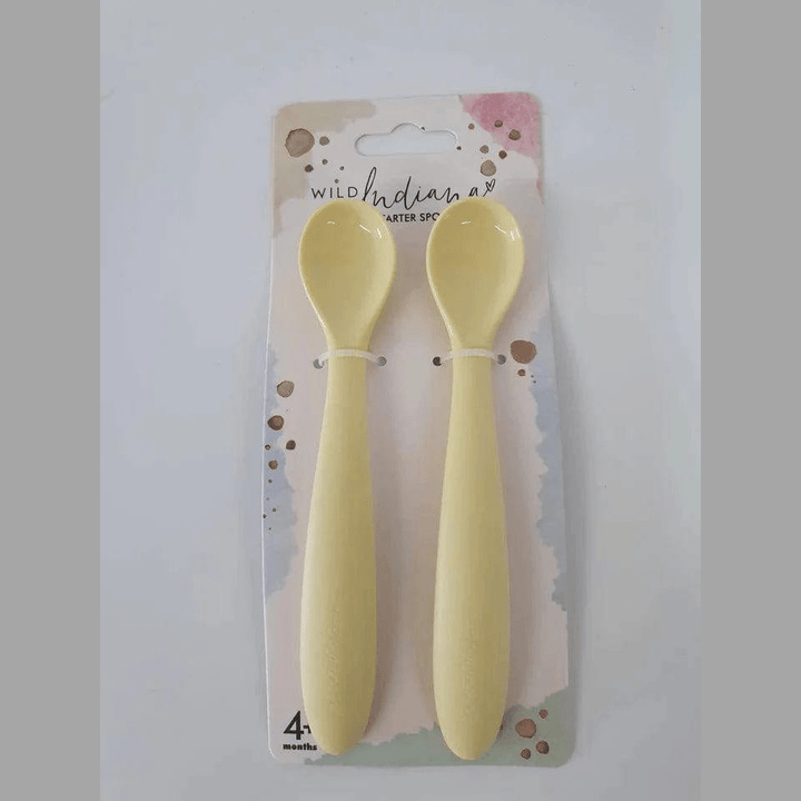 Wild Indiana Silicone Cutlery Starter Spoons 2 Pack by Wild Indiana