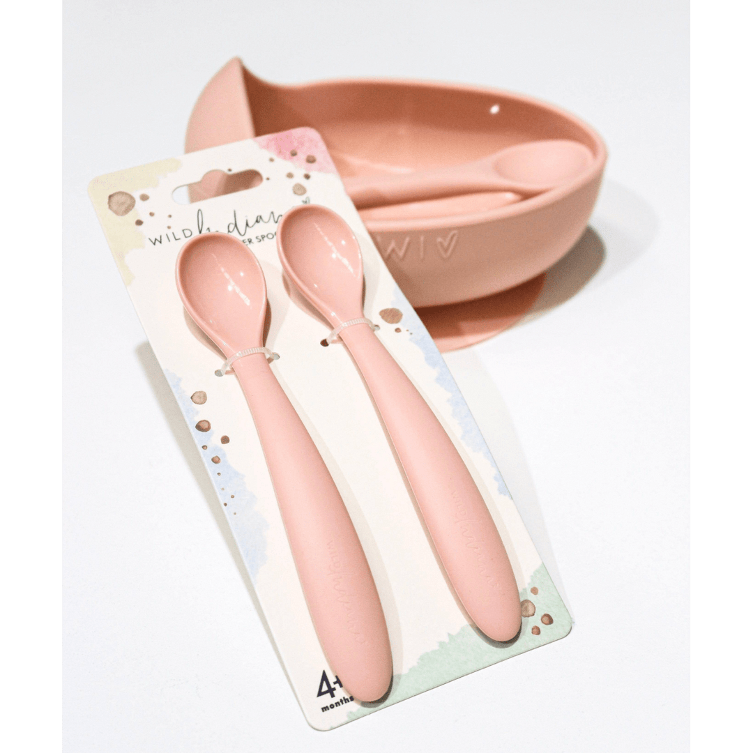 Wild Indiana Silicone Cutlery Starter Spoons 2 Pack by Wild Indiana